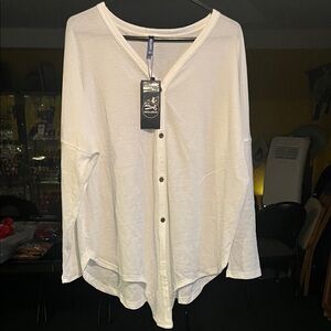 Woolrich Cream Button-Up Top